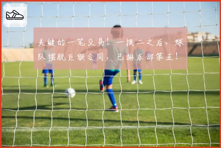 关键的一笔交易!一换二之后,球队摆脱巨额合同,已排东部第五!